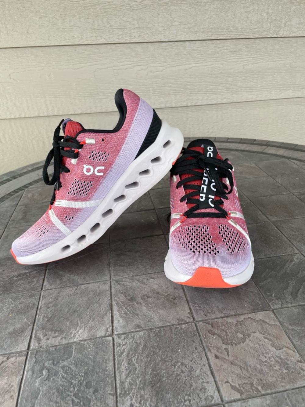 On Running Women's Gradient Pink Coral Athletic Sneakers